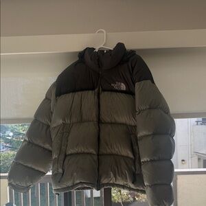The North Face Black and Olive Puffer Jacket